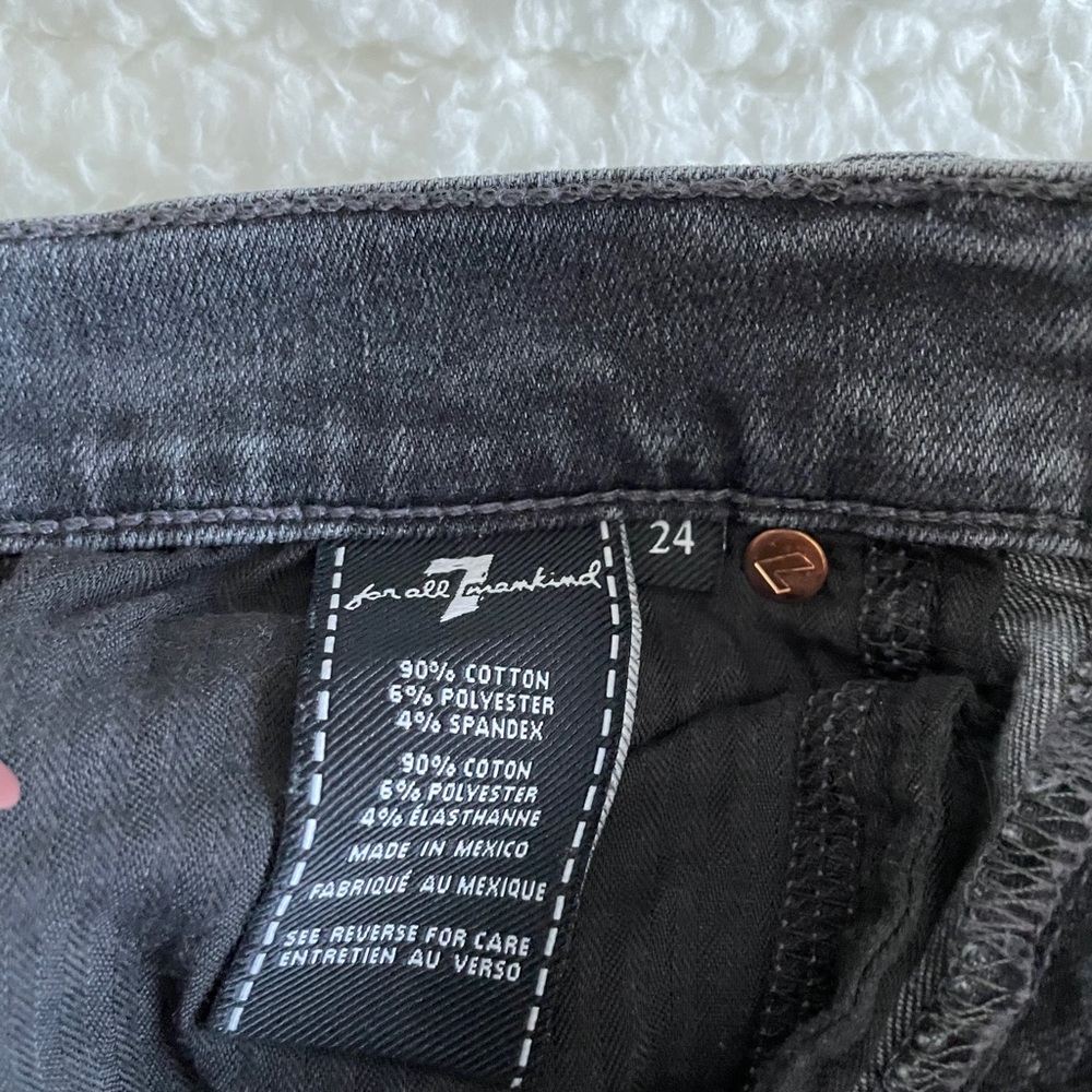 7 FOR ALL MANKIND | grey ripped skinny Jeans - Picture 5 of 6
